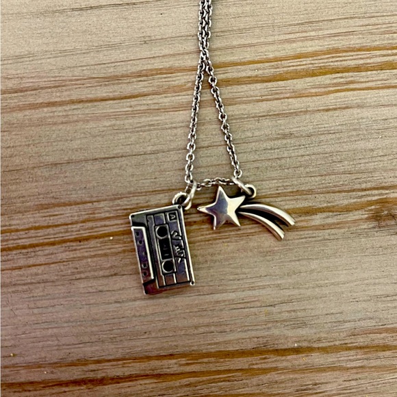 James Avery Jewelry James Avery Cassette Tape And Shooting Star 3inch Necklace Sterling